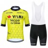 Completo Maglia + Pantaloncino con bretelle 2024 Jumbo-Visma Lease A Bike Manica Corta Giallo
